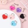 Heart Shape Padlock Luggage Hardware Locks W/Lock For Jewelry Box Diary Book
