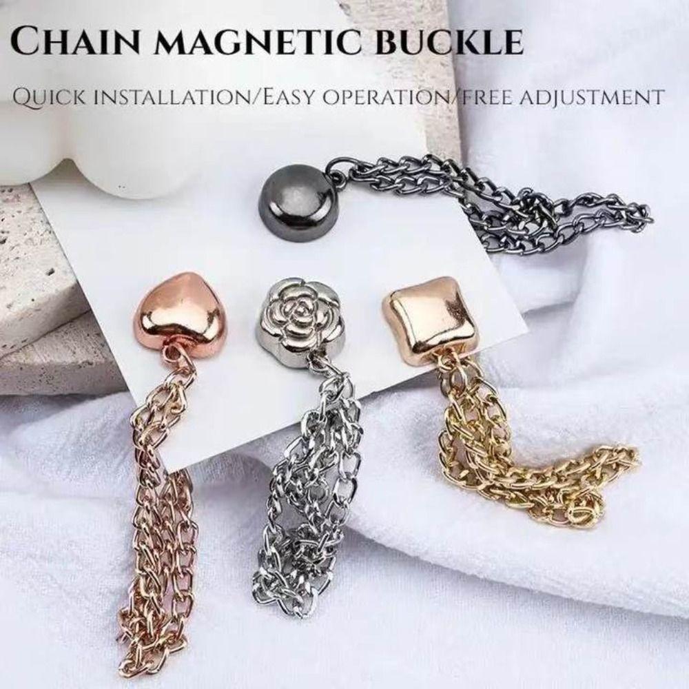 Multi-Function Magnetic Clothing Clip Button Leg Cuff Fixing Pin Shorten Trouser Clip Jeans