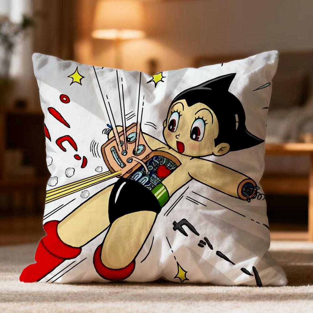 Popular A Astro Boyed Cushion Cover Soft Washable Pillow Case Multi-Scene for Couch Bed Travel Office Use