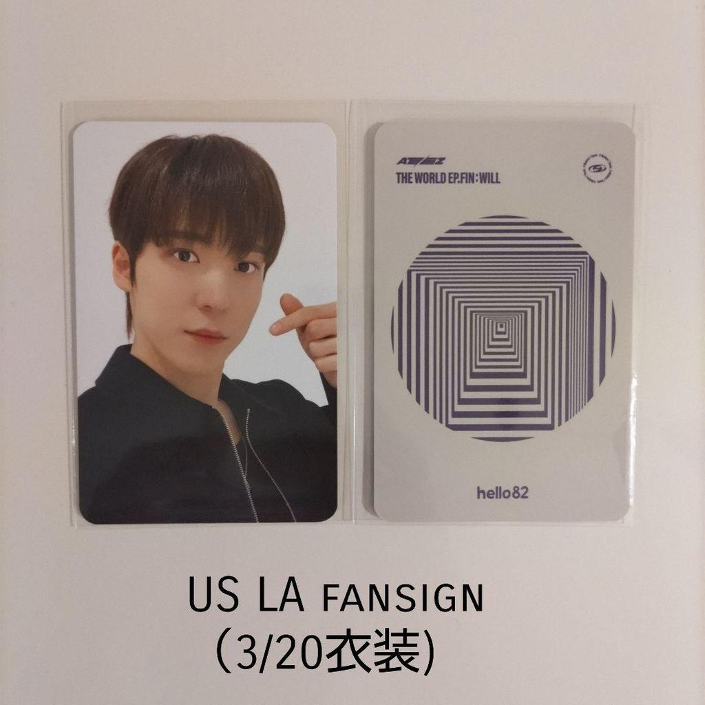 [USED] ATEEZ Trading Card Hello82 US LA Fansign Yunho Yunho