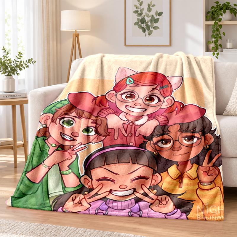 Turning Red Flannel Throw Blanket Soft Warm Cozy For Sofa Bed Indoor Home Bedroom Use