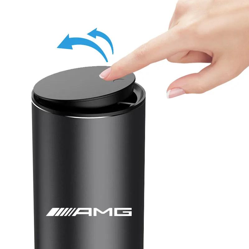 adrjhr1 2025 Hot Auto Trash Can Alloy Car Organizer Storage Bag Ashtray For Mercedes Benz W212 W204 W211W168 W213 W205 W210 W124 Accesso