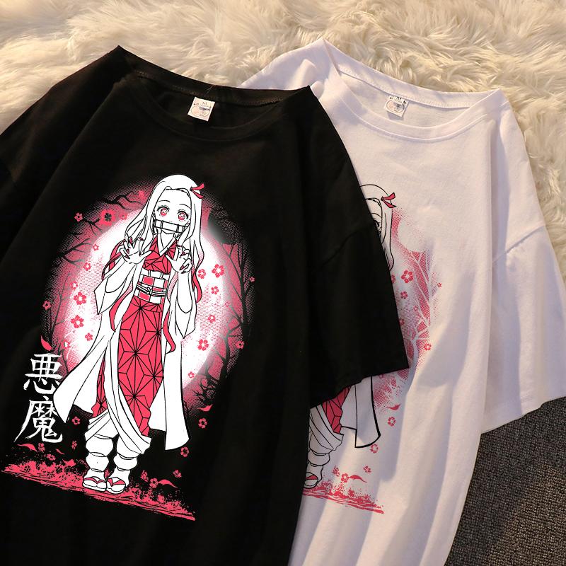 Japanese Anime Demon Slayer T Shirt Men Kawaii Kimetsu No Yaiba Graphic Tees Tanjirou Kamado Unisex Tops Funny T-shirt