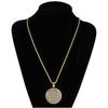 European and American Hip Hop Fashion Round Pendant Jewelry Necklace