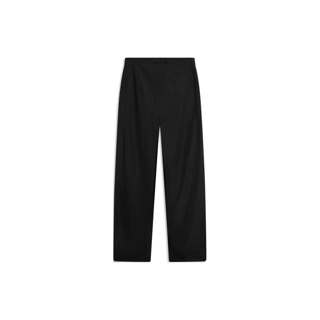 Li Ning X Disney Collaboration Samput Rabbit Series Solid Color Loose Direct Leg Knit Sports Брюки женские плавки черного цвета AYKU636-1