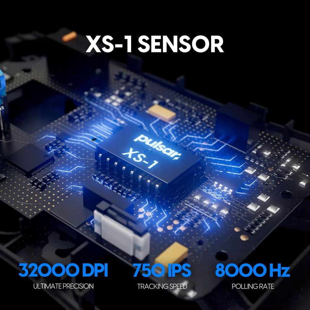 Pulsar Gaming Gears X2H V3 Wireless Gaming Mouse Ultra Light 53g Symmetrical 1ms 32000 DPI Optical Swhich Flagship Sensor 2.4Ghz XS-1