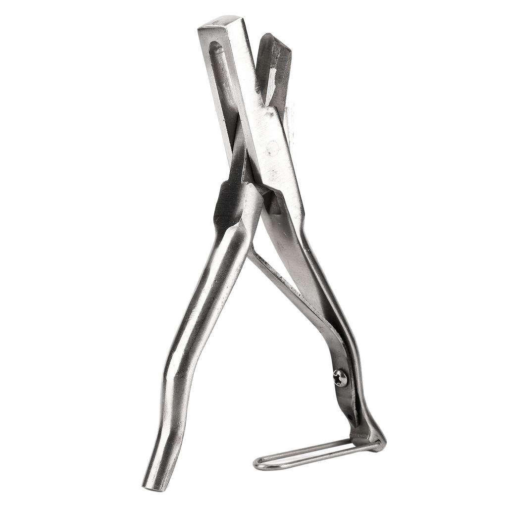 Щипцы для ушных бирок свиней, нержавеющая сталь, вырубатель ушей животных с безопасной пряжкой для крупного рогатого скота, овец, коз