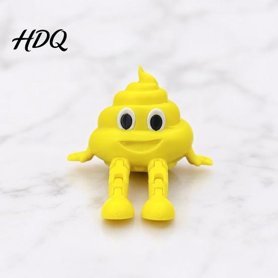Забавный Декор для Стола в Виде Какашки 3D Печатные Фигурки с Подвижными Ножками Милый Сидящий на Полке Подарок-Розыгрыш Статуэтка Статуэтки Подвижные Сочленения Игрушка-Спиннер для