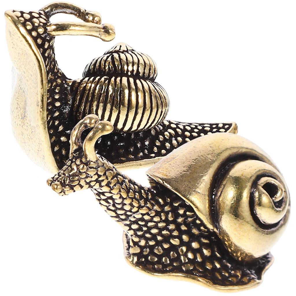 Улитка украшения латунь декоративный чай питомец домашний настольный ремесло статуэтки настольный офис