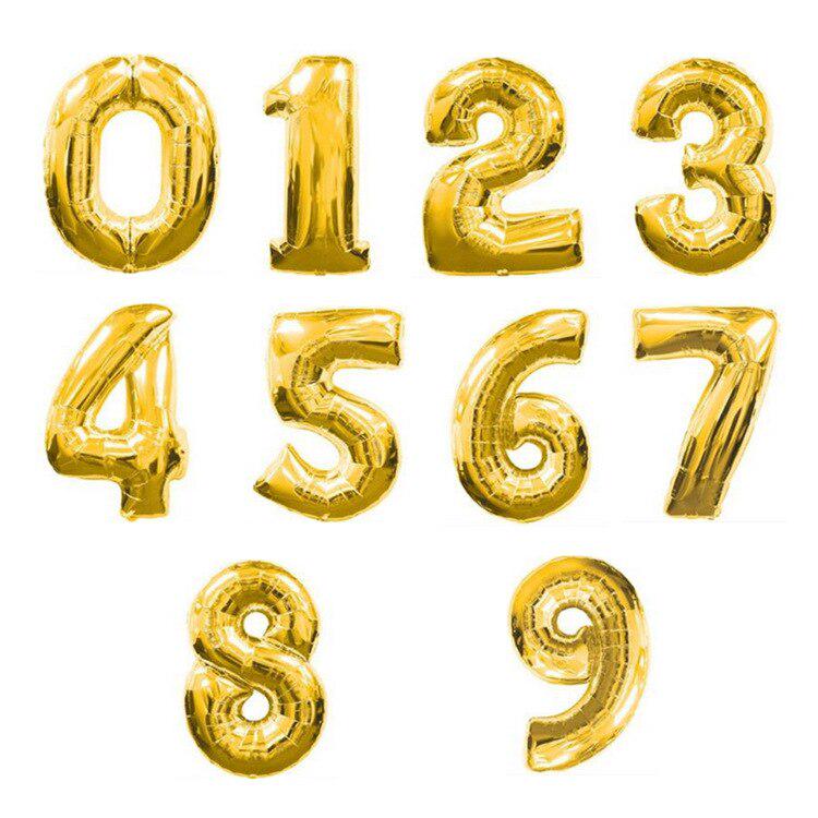 30 Inches Number Foil Balloons Digit Air Balloons Birthday Party Wedding Decoration
