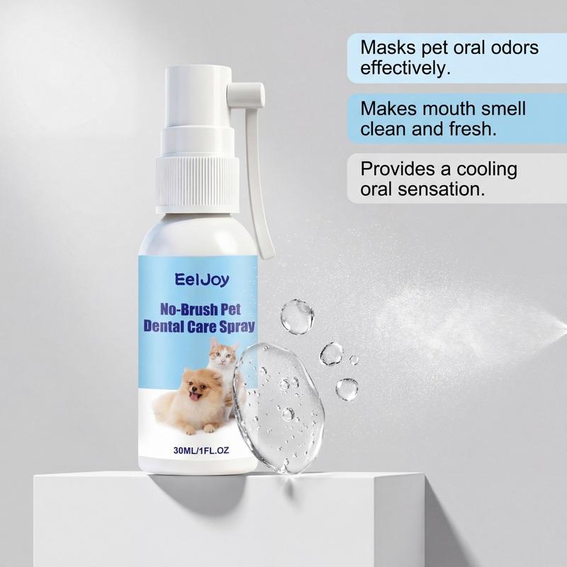 Dog Cat Breath Freshener Spray Pet Oral Hygiene Cleaner Reduce Bad Breath Long Lasting Clean Scent Maintenance Dental Health
