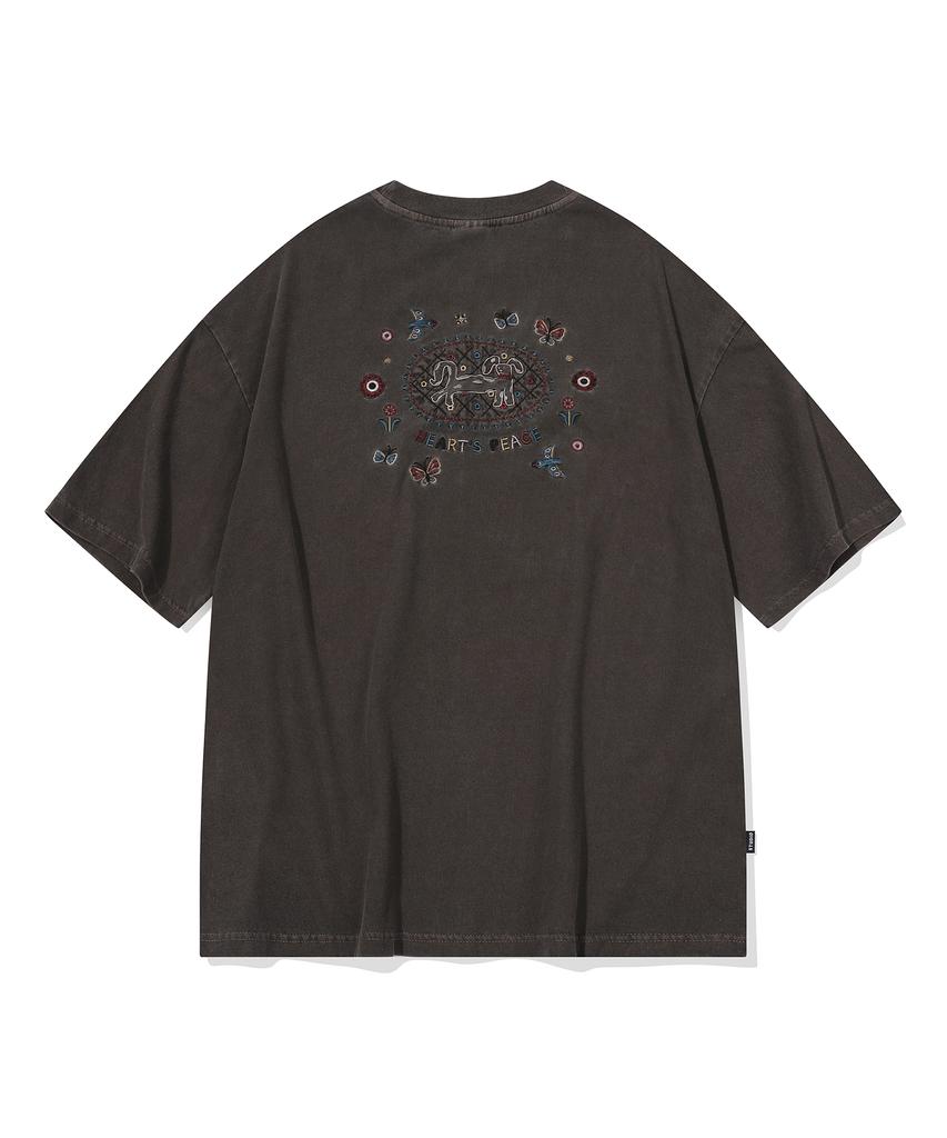 CPGN STUDIO Garden Piece Pigment Short Sleeve Tee Brown