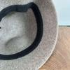 Warm Wool Fisherman Hat Solid Color Fedora Hat Simple Warm Bucket Hat  Outdoor
