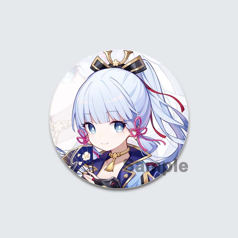 32/44/58mm Game Anime Genshin Impact Pin Fun Cartoon Cute Head Image Brooch Badge Bag Decor for Fans Collection Friends Gift Accessory