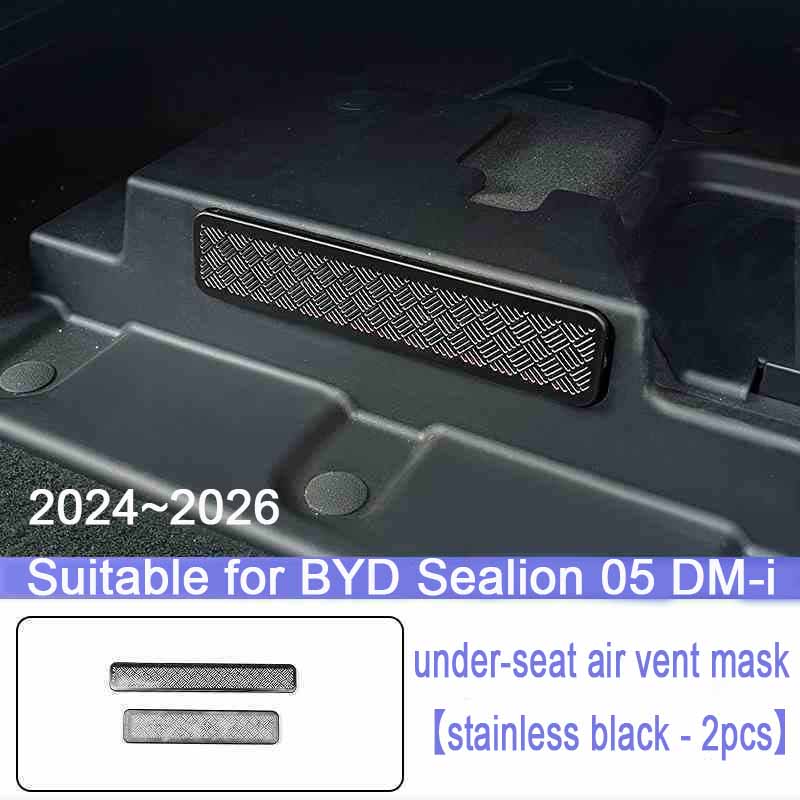 Накладки на вентиляционные отверстия для BYD Sealion 05 DM-i EV 2025~2027, Автомобильные, под задним сиденьем, Вентиляция, Кондиционер, Защитная крышка, Автоаксессуары