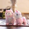 Cute Alpaca Pendant Plush Toy Doll Small Mini Grass Mud Horse Cartoon Schoolbag Hanging Ornament Rag Doll