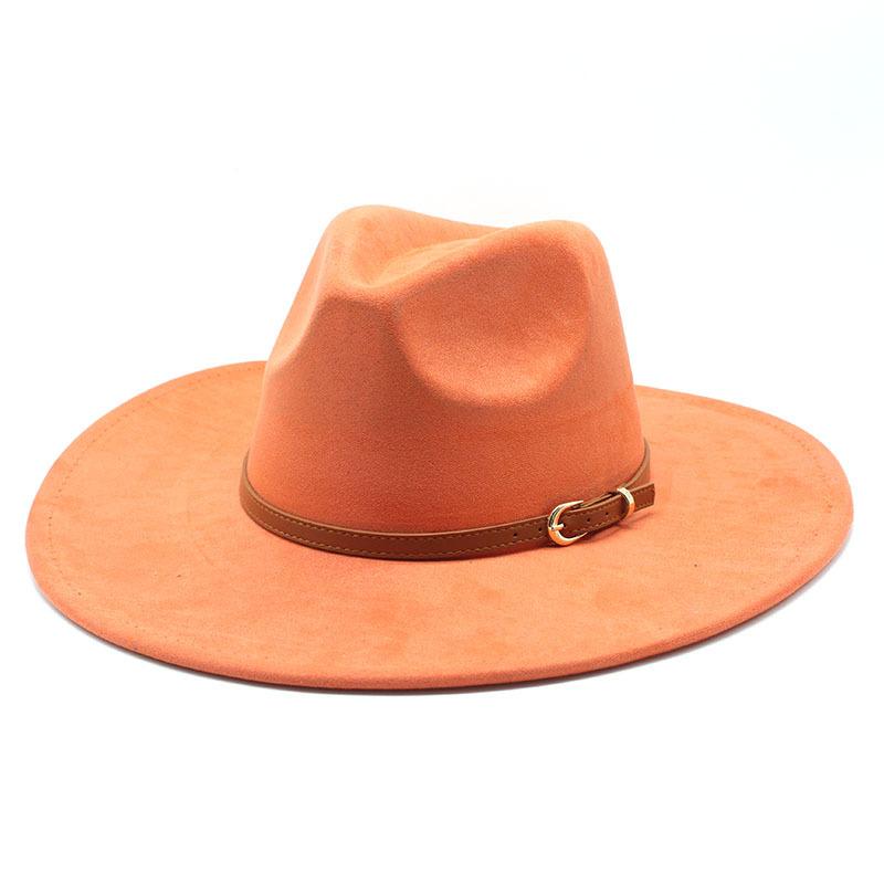 Замшевый цилиндр для мужчин и женщин, большая шляпа с карнизом, плоская кромка, джазовая шляпа