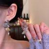 Холодные фиолетовые полые серьги-бабочки женские легкая роскошь высококачественные серьги изысканные и уникальные красивые ушные украшения
