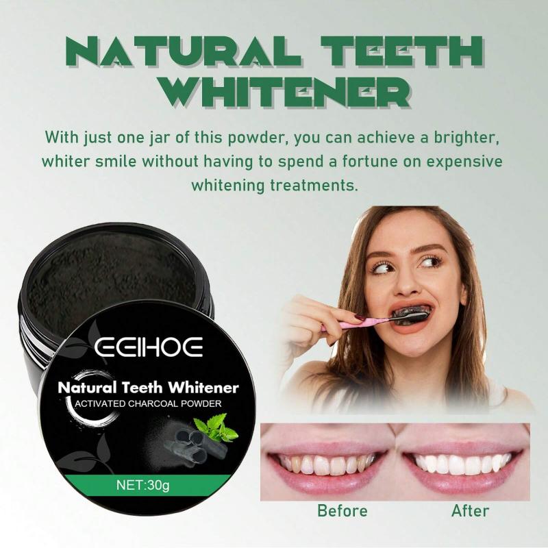Activated Carbon Teeth Whitening Powder for Deep Cleaning of Dental Stains and Dirt, Refreshing Breath, and Whitening Teeth Powder