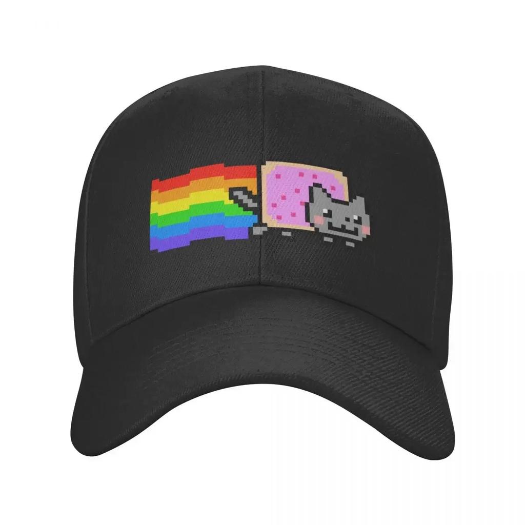 Rainbow cat meme Baseball Cap Beach Outing Visor Horse Hat Wild Ball Hat Golf WoUnisex Unisexs