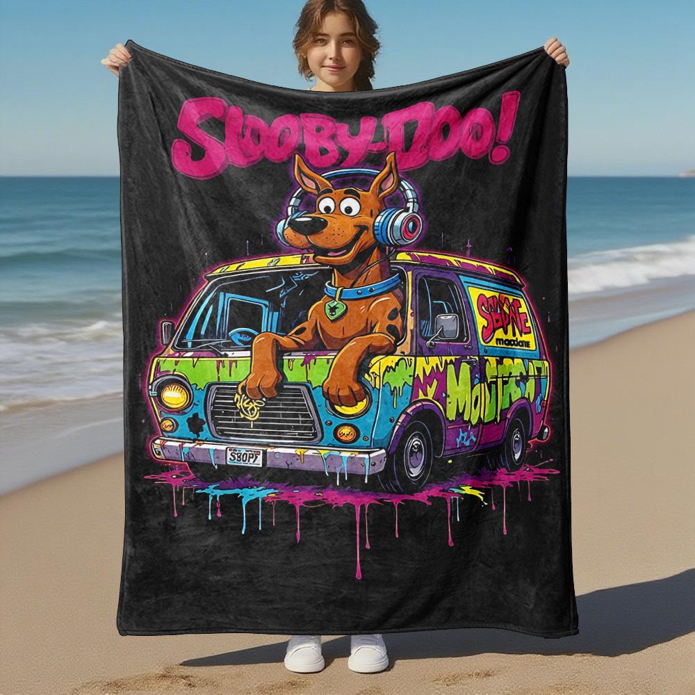 1 шт. Плед Scooby Doo для улицы - Плед-покрывало, Мягкий, Фланелевые пледы, Гостиная, Путешествия, Кемпинг c1209087