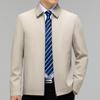 Men's Jacket Business Casual Middle-aged Men's Lapel Jacket Dad Loose Spring and Autumn Thin Top