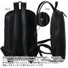 DPC261 Daypack Backpack Cowhide Glove Leather Patchwork Couple Double Zipper Black [Tryon] Opening/Close Men's