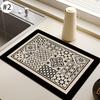 Quick Drying Dish Mat Printed Kitchen Tableware Coffee Draining Pad Dinnerware Cup Bottle Placemat Super Absorbent CoffeeMats