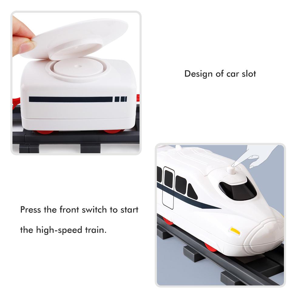 Rotating Sushi Toy Electric Revolving Sushi Toy Rail Train Set for Kids Role Playing