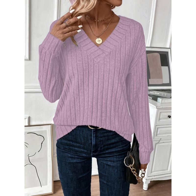 DAFIFY Женские модные повседневные весенне-осенние однотонные блузки и рубашки с v-образным вырезом и длинным рукавом с принтом