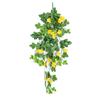 Lifelike Hanging Basket Artificial Flower Morning Glory Vine For Stunning Home Wall Decor