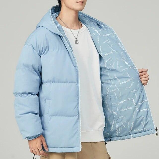 Зимние мужские парки, толстая теплая повседневная двусторонняя куртка, ветровка с капюшоном и подкладкой на молнии, термопальто размера плюс 8xl