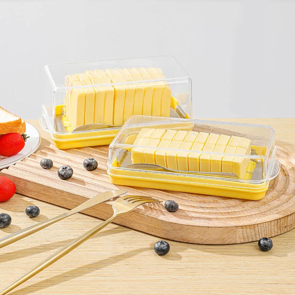 New Cheese Butter Cutting Storage Container Butter Cheese Fresh-Keeping Box with Lid Frozen Butter Refrigerator Crisper Box