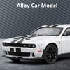 1/22 Dodge Challenger SRT Hellcat Alloy Musle Car Модель литой металлической спортивной машины Модель автомобиля Звук Свет Детская игрушка в подарок
