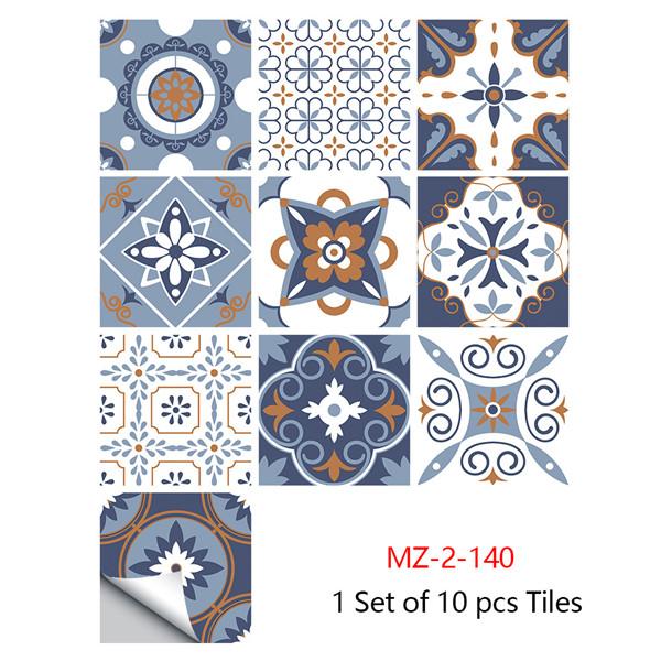 10x10/15x15/20x20/30x30cm PVC Flower Tile Tiles Decals Waterproof Wall Sticker Bathroom Sticker Kitchen Decoration
