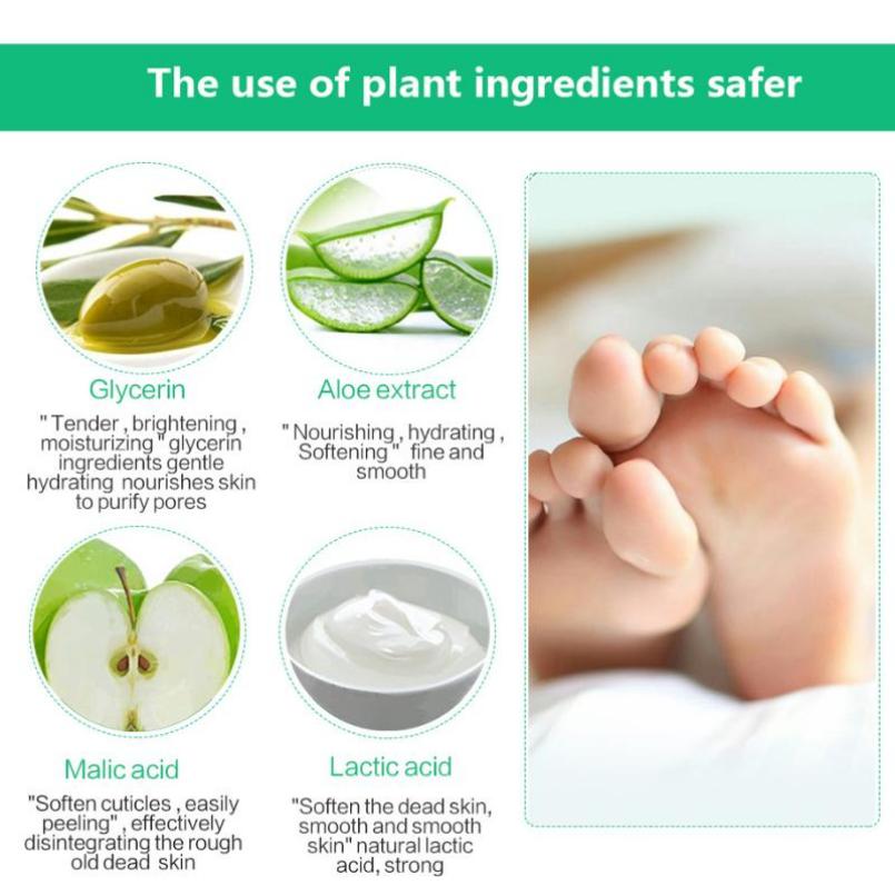 EFERO 1 пара, маска для ног с алоэ вера, пилинг для ног, маска для ног, скраб, отшелушивающие носки для педикюра, против трещин на пятке, пластырь для удаления кожи на ногах