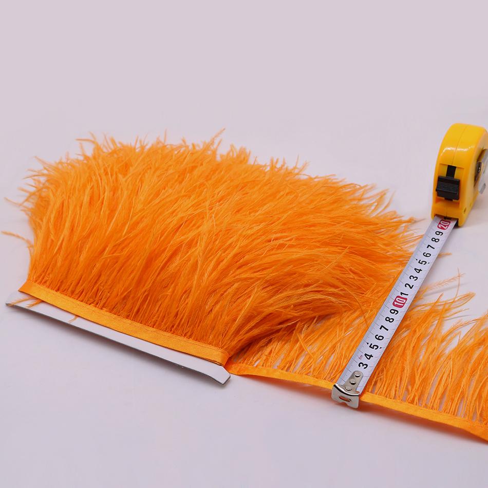 Перо 1 метр Цветные Натуральные Страусиные Перья Бахрома Отделка 8-10 см 10-15 см Лента Перья для Волос для Одежды Свадебный Декор Швейная Отделка