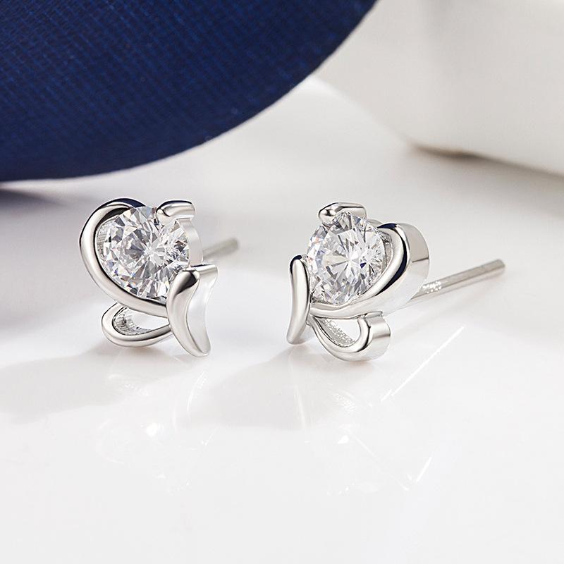 925 Silver Stud Earrings AAA Zircon High Quality For Women Earring Wedding Fine Fashion Jewelry Accessories Party Gift
