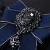 Men's Jewelry Accessories Rhinestones Bow Brooch Crystal Necktie Suit Shirt Collar Pin Bow Tie