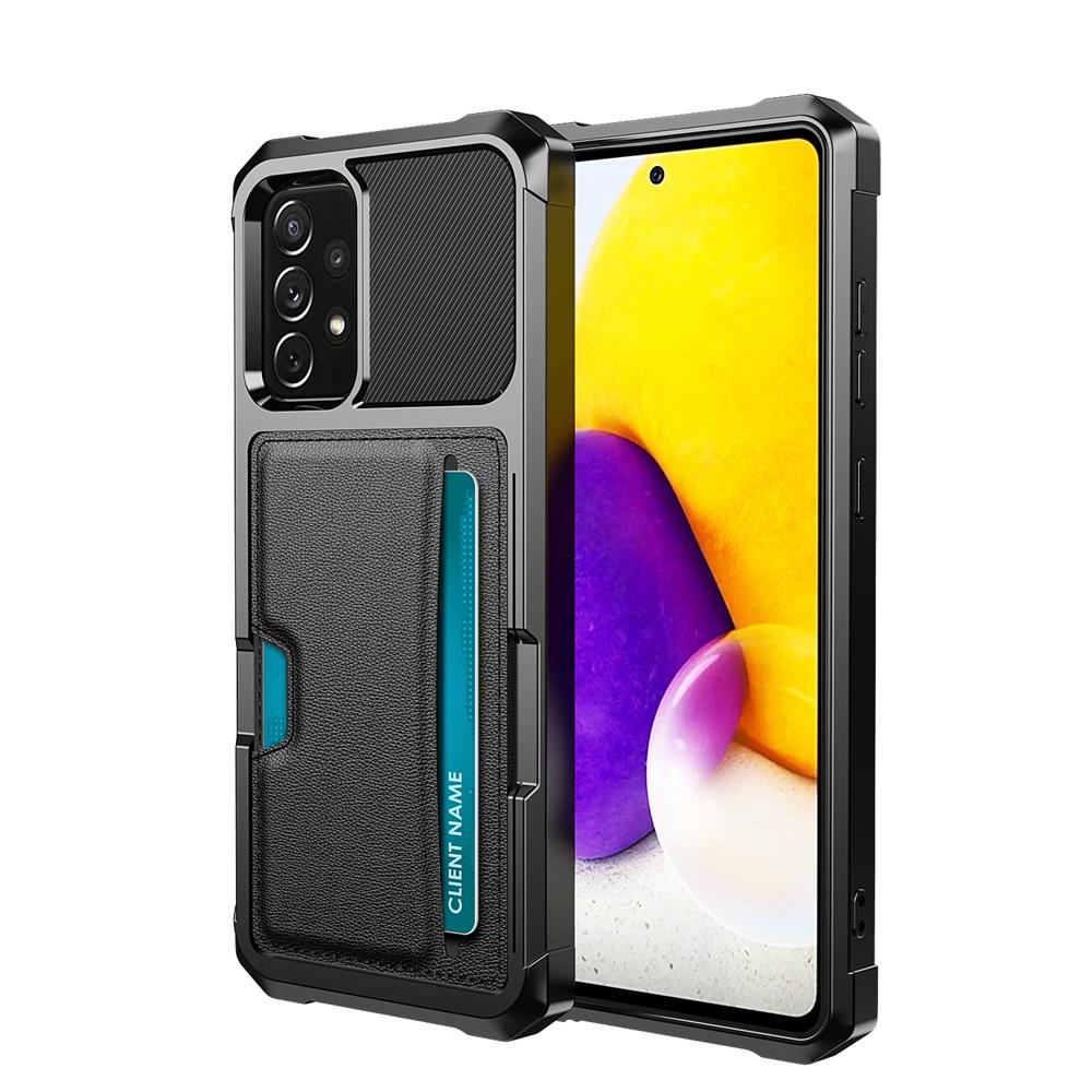 Для Samsung Galaxy A12 A52 A72 A13 A33 A53 A73 A14 A34 A54 A35 A55 A36 A56 4G 5G чехол роскошный PU кожаный встроенный держатель для карт противоударный задняя крышка