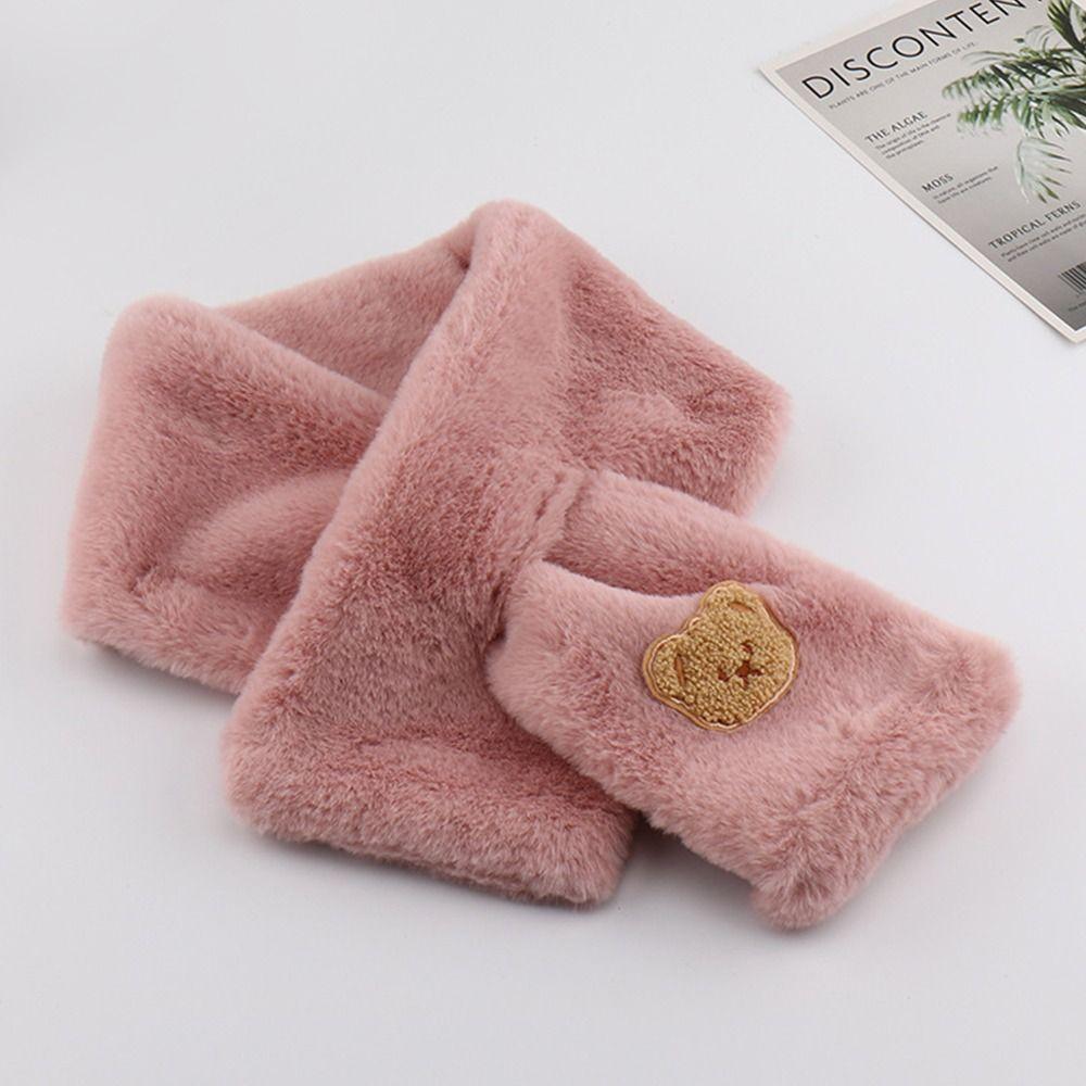 Women Faux Rabbit Fur Plush Shawl Neck Warmer Solid Color Cross Scarf Neckerchief Wrap