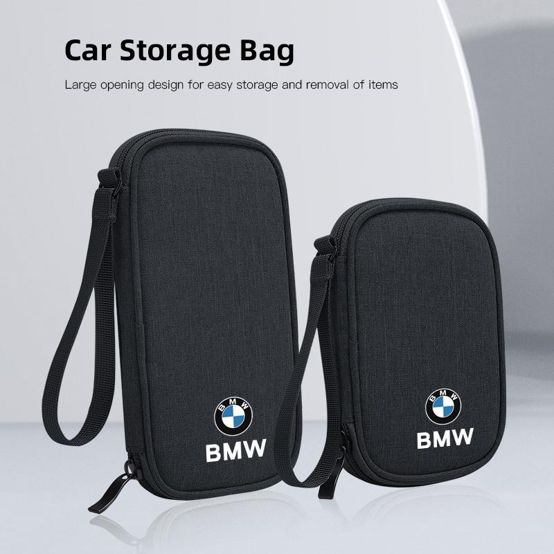 HINW3 Car Kechains Storage Bag Oxford Cloth Storage Organizer For BMW Performance E46 E60 E90 E39 E87 E36 E92 E70 E91 X3 X5 X1 X2 X4