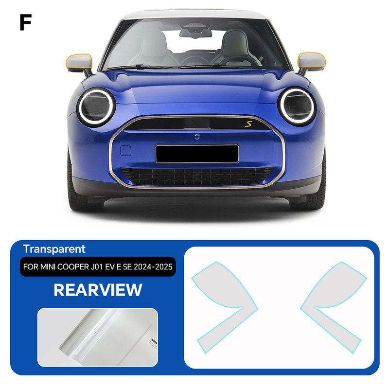 Car Headlight Rearview Film for Mini Cooper Electric EV J01 EXE 2024 2025 Paint Protection Film Pre Cut TPU PPF Clear Sticke