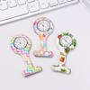 Unisex Lapel Watches with Second Hand Silicone Multi Colors Fob Clip On Nursing Nurse Watch