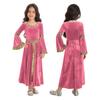Kids Girls Stylish Medieval Princess Long Flare Sleeve Vintage Pattern Dress