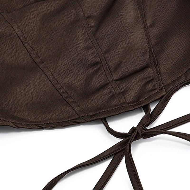 Spaghetti Strap Tank Top Sexy Backless Bandage Skinny Crop Tops 2025 Summer Elegant Lace Up Party Streetwear Women Camis