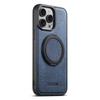 SUTENI G3 For iPhone 14 Pro Magnetic Case Rotating Ring Kickstand Jeans Texture PU TPU Phone Back Cover
