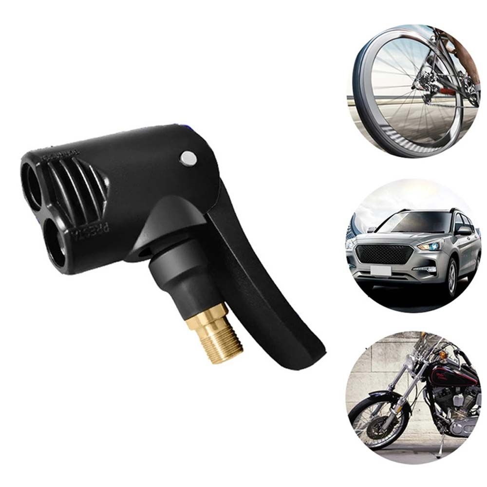 Brass Tyre Valve Adapter Inflatable Pump Valve Connector Tyre Inflator Clip Car Tire Air Chuck