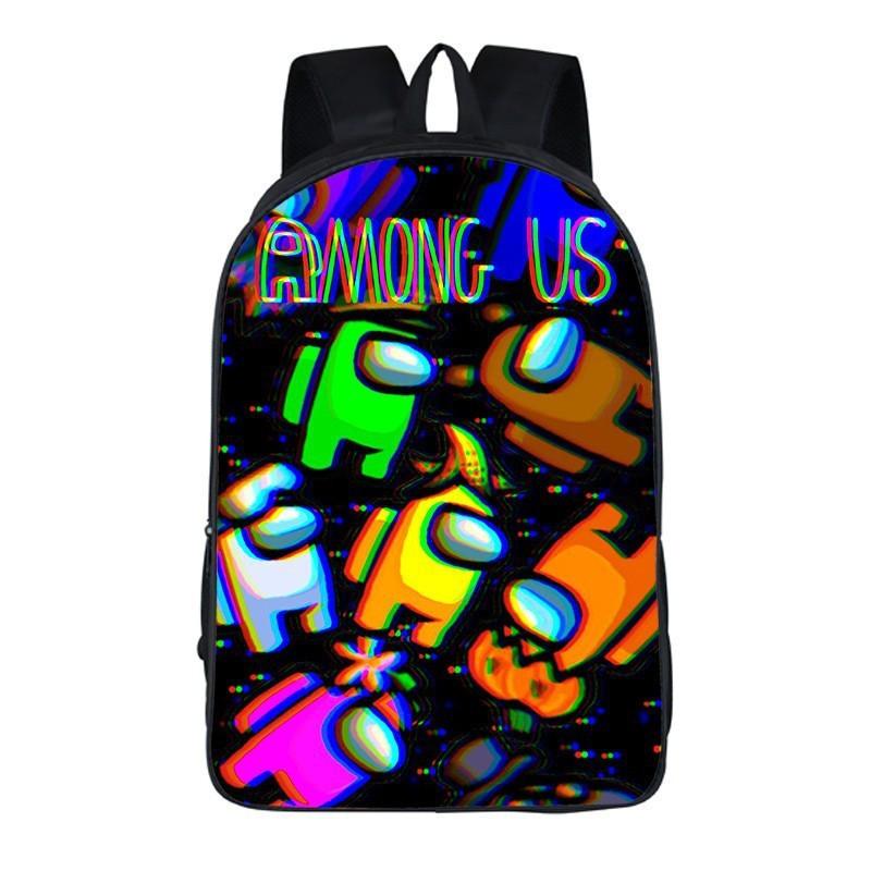 Детский школьный рюкзак Among Us из ткани Оксфорд с дышащим дизайном для учеников начальной школы