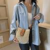 Ladies Fashion Bag Fashionable Beach Messenger Purse Woven Shoulder Handbag Woven Summer Straw Bag For Holiday Beach Shopping